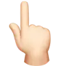 Backhand Index Pointing Up: Light Skin Tone Emoji 👆🏻 image - Apple style