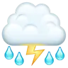 Donnerwolke und Regen Emoji ⛈ image - WhatsApp style