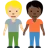People Holding Hands: Medium-Light Skin Tone, Dark Skin Tone