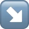Emoji Sud-Estul Arrow ↘ image - Apple style