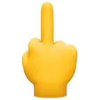 중간 손가락이 반전 된 반전 된 손