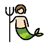 Merperson: Light Skin Tone Emoji 🧜🏻 image - OpenMoji style