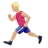Man Running: Medium-Light Skin Tone