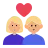 Couple With Heart: Woman, Man, Medium-Light Skin Tone
