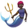 Merperson: Dark Skin Tone Emoji 🧜🏿 image - Apple style