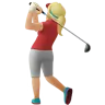 Woman Golfing: Medium-Light Skin Tone Emoji 🏌🏼‍♀️ image - Apple style