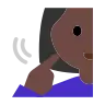 Deaf Woman: Dark Skin Tone Emoji 🧏🏿‍♀️ image - Tossface style