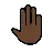 Raised Back Of Hand: Dark Skin Tone