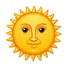 ดวงอาทิตย์ด้วยใบหน้า Emoji 🌞 image - Telegram style