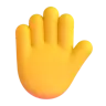 Raised Hand Emoji ✋ image - Microsoft 3D Fluent style