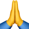 Emoji Persona con le mani giunte 🙏 image - Apple style