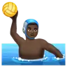 Person Playing Water Polo: Dark Skin Tone Emoji 🤽🏿 image - WhatsApp style