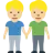 Men Holding Hands: Medium-Light Skin Tone