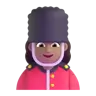 Woman Guard: Medium Skin Tone Emoji 💂🏽‍♀️ image - Microsoft 3D Fluent style