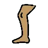 Leg: Medium Skin Tone Emoji 🦵🏽 image - OpenMoji style