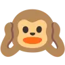 Hören Sie keinen bösen Affen Emoji 🙉 image - Google Noto Color style