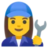 Woman Mechanic Emoji 👩‍🔧 image - Google Noto Color style