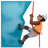 Person Climbing: Medium-Dark Skin Tone