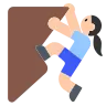 Woman Climbing: Light Skin Tone Emoji 🧗🏻‍♀️ image - Tossface style