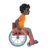 Person In Manual Wheelchair Facing Right: Dark Skin Tone
