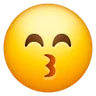 Emoji Baciare la faccia con gli occhi sorridenti 😙 image - Samsung style