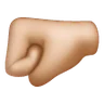 Left-Facing Fist: Medium-Light Skin Tone Emoji 🤛🏼 image - Samsung style