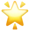 Glowing Star Emoji 🌟 image - Apple style