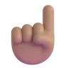 Index Pointing Up: Medium Skin Tone Emoji ☝🏽 image - Microsoft 3D Fluent style