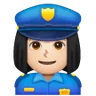 Woman Police Officer: Light Skin Tone Emoji 👮🏻‍♀️ image - Samsung style