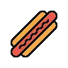 핫도그 Emoji 🌭 image - OpenMoji style