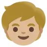 Child: Medium-Light Skin Tone Emoji 🧒🏼 image - Google Noto Color style