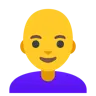 Woman: Bald Emoji 👩‍🦲 image - Google Noto Color style