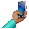 Selfie: Medium Skin Tone Emoji 🤳🏽 image - WhatsApp style