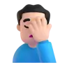 Man Facepalming: Light Skin Tone Emoji 🤦🏻‍♂️ image - Microsoft 3D Fluent style