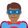 Man Superhero: Medium-Dark Skin Tone Emoji 🦸🏾‍♂️ image - Twitter / X (Twemoji) style