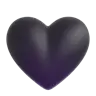 Black Heart Emoji 🖤 image - Microsoft 3D Fluent style