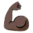 Flexed Biceps: Dark Skin Tone