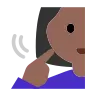 Deaf Woman: Medium-Dark Skin Tone Emoji 🧏🏾‍♀️ image - Tossface style