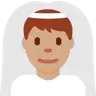 Man With Veil: Medium Skin Tone Emoji 👰🏽‍♂️ image - Twitter / X (Twemoji) style
