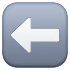 Schwarzer Pfeil nach links Emoji ⬅ image - Facebook Meta style