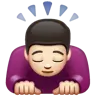 Man Bowing: Light Skin Tone Emoji 🙇🏻‍♂️ image - WhatsApp style