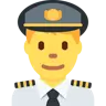Man Pilot Emoji 👨‍✈️ image - Twitter / X (Twemoji) style