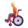 Person In Manual Wheelchair: Medium-Light Skin Tone Emoji 🧑🏼‍🦽 image - Microsoft 3D Fluent style