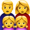 Family: Man, Woman, Girl, Girl Emoji 👨‍👩‍👧‍👧 image - Apple style