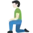 Man Kneeling: Light Skin Tone