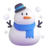 Snowman Emoji ☃ image - Microsoft 3D Fluent style