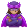 Woman Supervillain: Medium Skin Tone Emoji 🦹🏽‍♀️ image - Samsung style