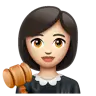 Woman Judge: Light Skin Tone Emoji 👩🏻‍⚖️ image - WhatsApp style