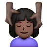 Woman Getting Massage: Dark Skin Tone Emoji 💆🏿‍♀️ image - Samsung style