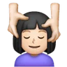 Woman Getting Massage: Light Skin Tone Emoji 💆🏻‍♀️ image - Samsung style